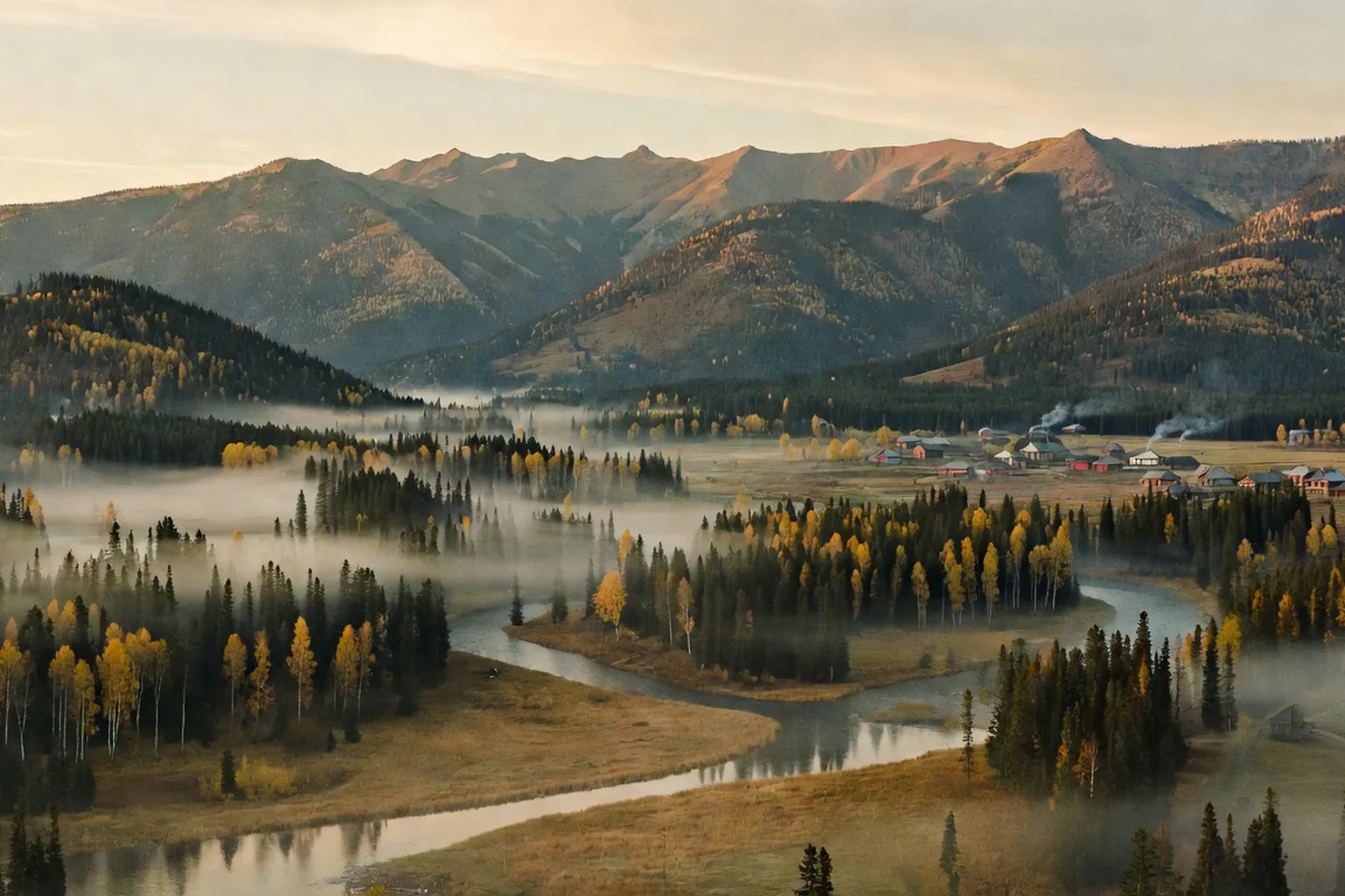 Paysage de la Russie des régions